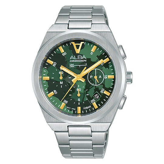 ALBA by SEIKO Chronograph Green Dial Watch AT3H51X1 – OMG EXCLUSVIE